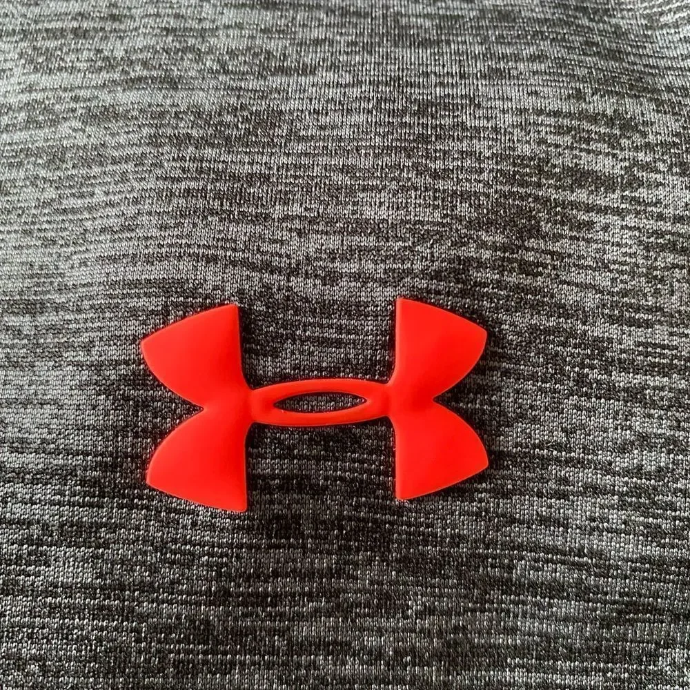 😍2/$20 Under Armour Sz S Grey & Orange Half Zip Coldgear Pullover - Picture 6 of 12